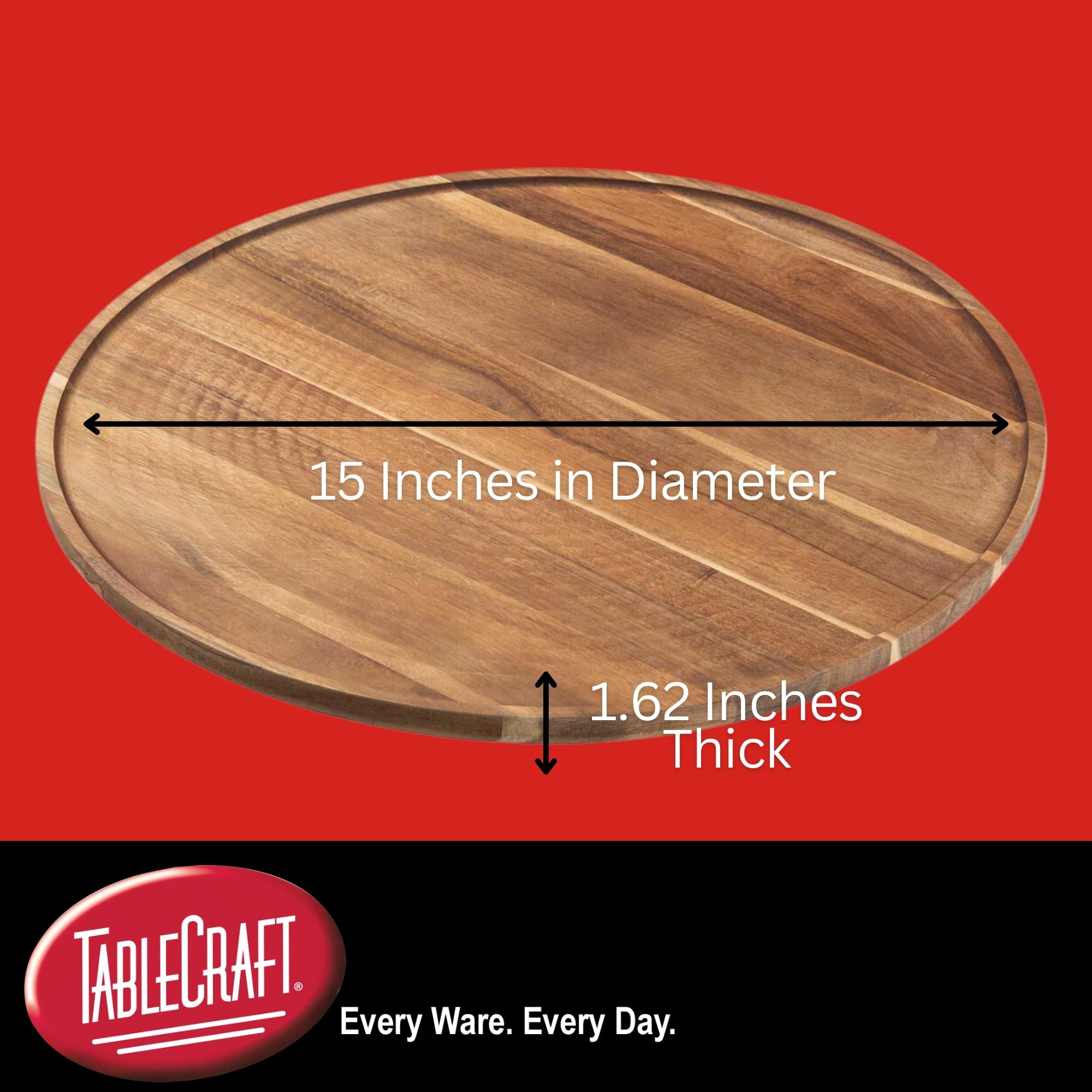 Amazon.com: TableCraft 11829 Acacia Wood Lazy Susan, 15