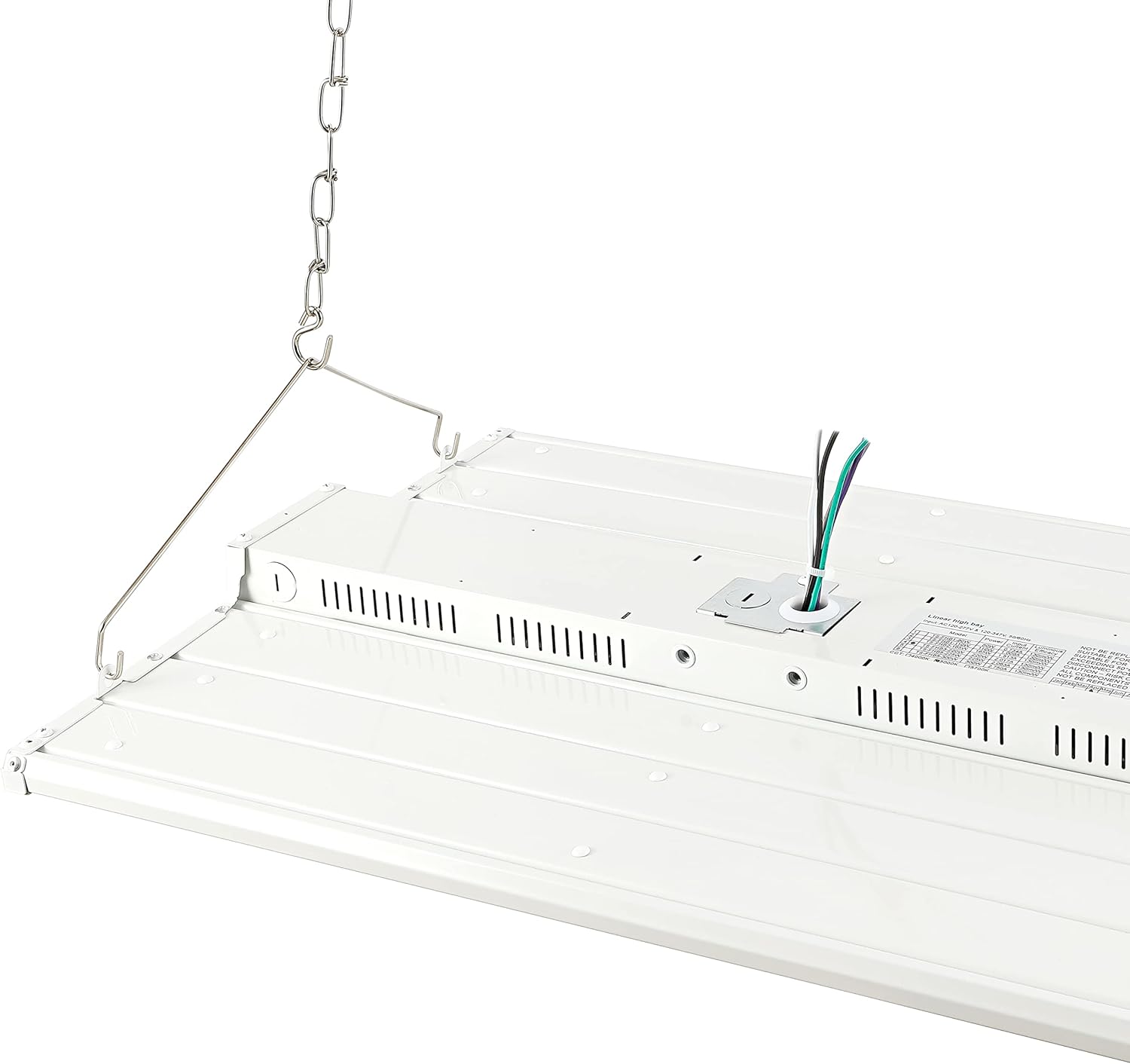 JONATHAN Y JYL9800A Linear High Bay Shop Light, 23.75 in. 220-Watt Integrated LED Shop Light with 28600 Lumens 5000K, Linear Hanging Lights for Warehouse Workshop Supermarket Stadium, White