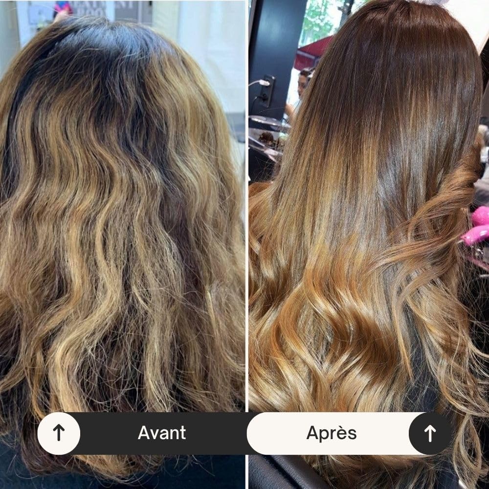 Premium Keratin Caviar Kit Lissage Brésilien - Soin lissant à la kératine - Lisse, réduit les frisottis, apporte brillance et souplesse (2 x 500 ml)