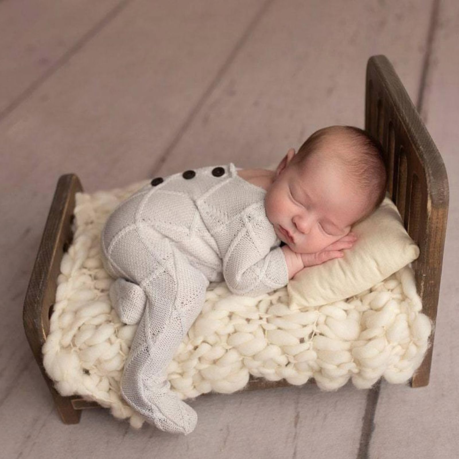 Neonati Fotografia Puntelli Culla Sfondo Creativo Accessori Studio Letto in Legno per Baby Photoshoots Baby Photoshoots Letto