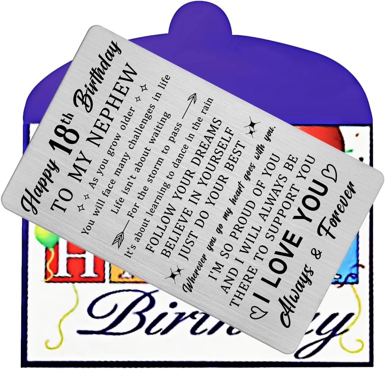 HYHYDHP Nephew 18th Birthday Card - 18 Year Old Birthday Gifts for Nephew - Happy 18th Birthday Nephew Card, Adult Nephew 18 Yr Bday - Image 6