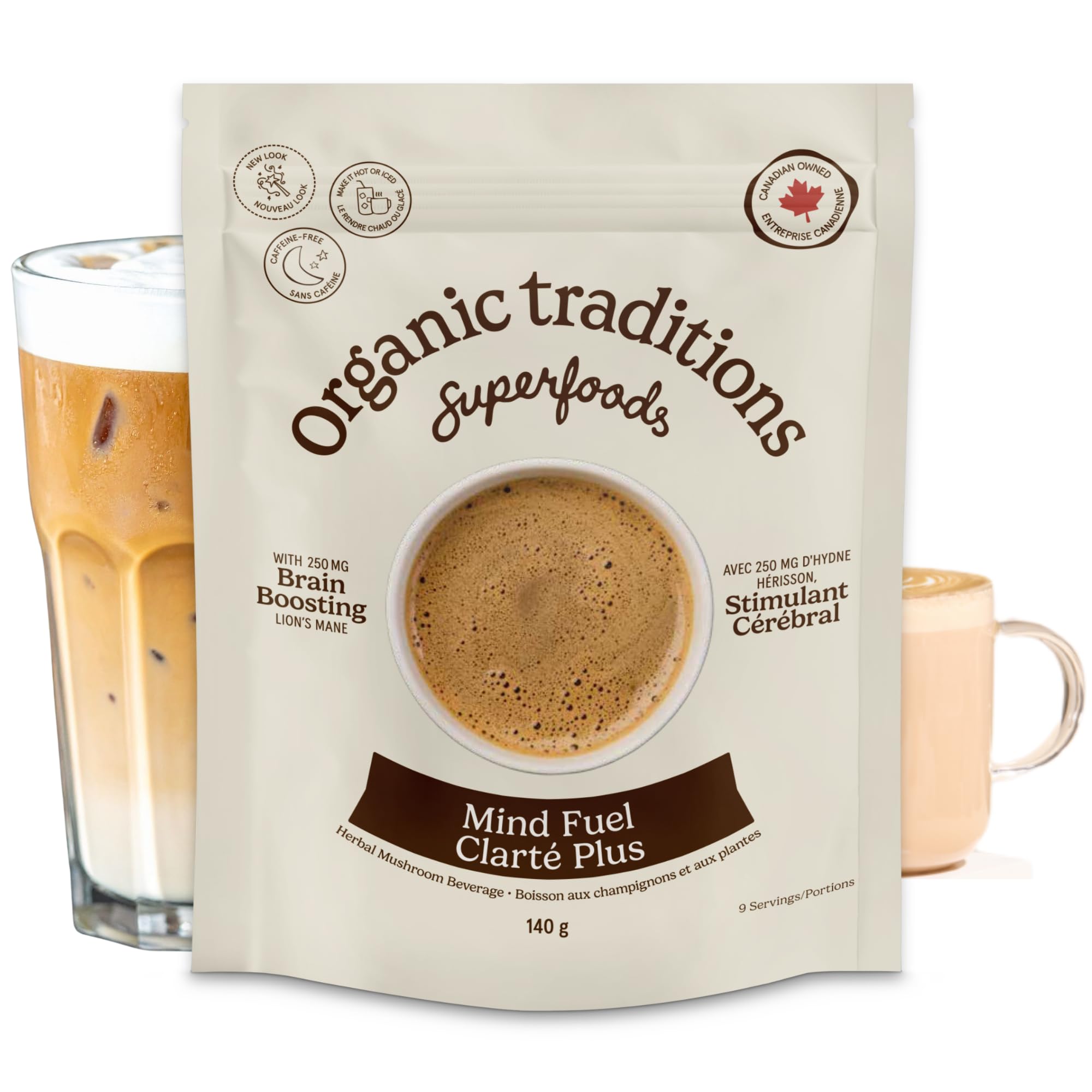 Organic Traditions Mind Fuel Instant Mushroom Coffee Alternative