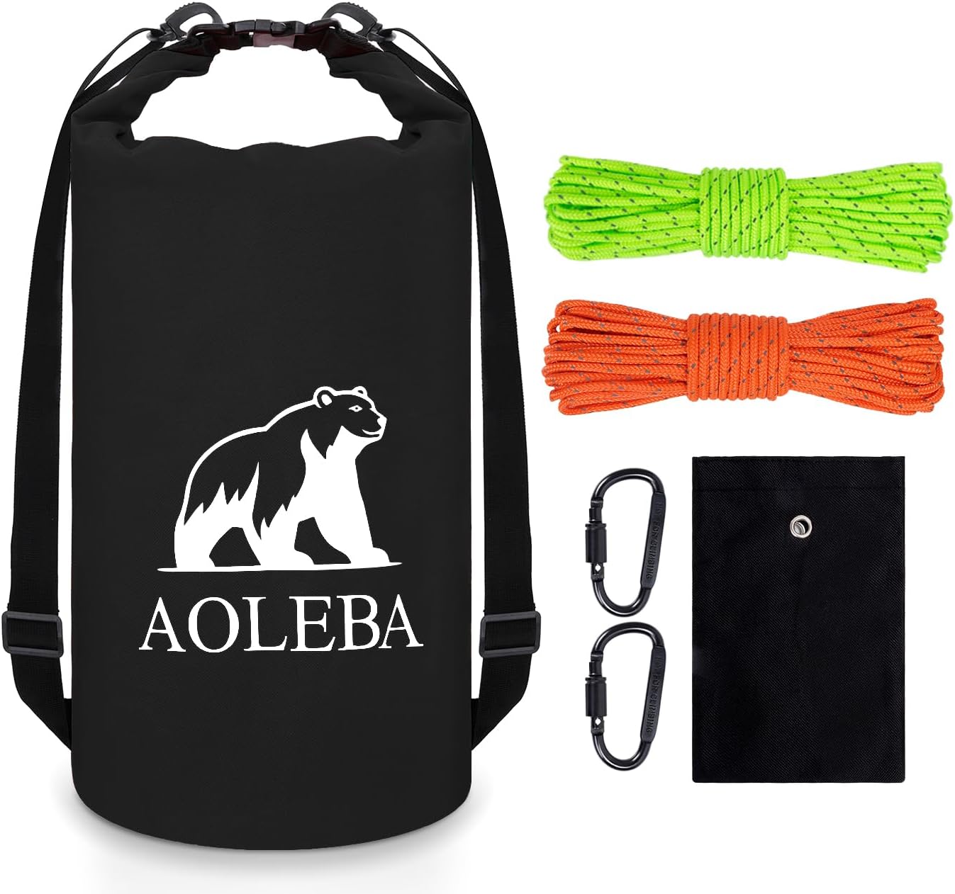 AOLEBA Bear Bag Hanging System Kit, Ultralight Bear Canister for Backpacking, Camping Food Storage Bear Proof Food Storage, 10L Bear Food Bag Survival Bag with Reflective Paracord Rope for Outdoor