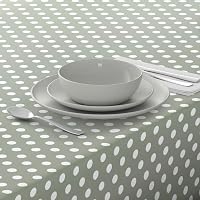 Home Direct Pöttyös PVC Asztalterítő - Könnyen Tisztítható, Vízálló Abrosz, Zsálya Zöld Színben, 100x140 cm, Téglalap Alakú 2