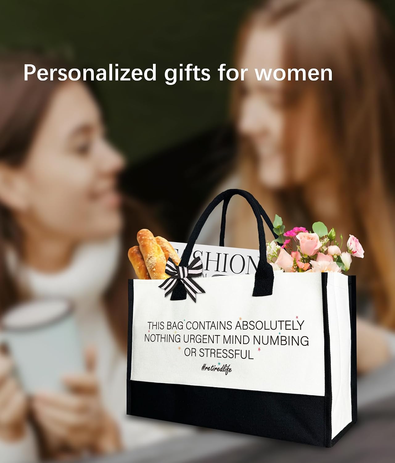 Retirement Tote Bag Gifts for Women, Retirement Gifts Bag image 5