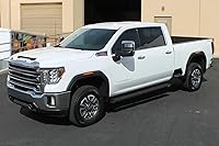 Vista 4 de Raptor Series Estribos escalones de 6.5 pulgadas de ancho con agarre de diente de sierra de aluminio negro compatible con Super Cab 15-25 F-150