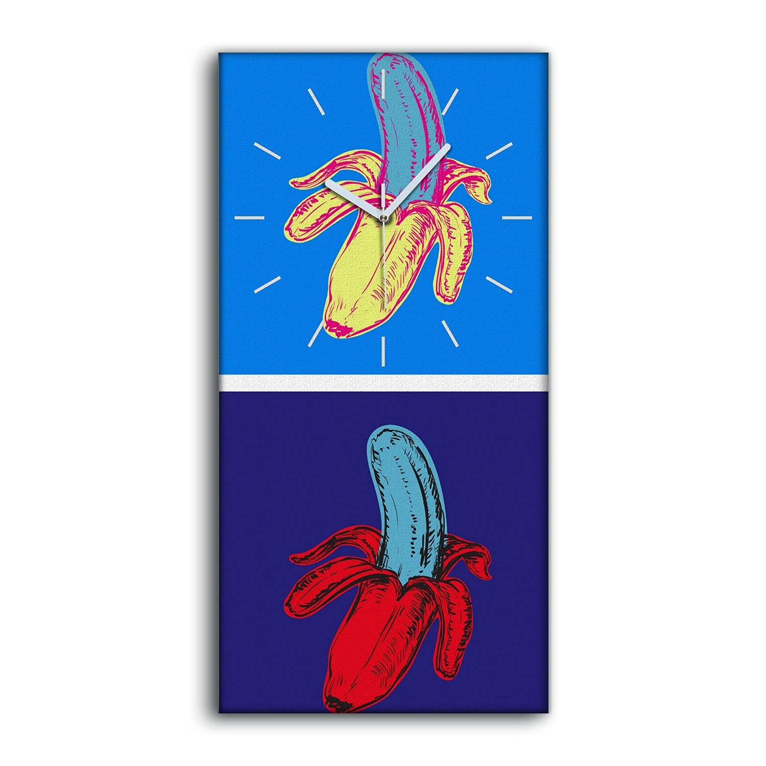 Horloge sur toile sans tic-tac élimine le bruit déco pop moderne 30x60