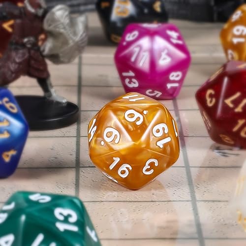 Miniatura 39 de CiaraQ Dados poliédricos DND (100 unidades) con una bolsa de dados compatibles con juegos de mesa de rol de Dungeons and Dragons DND RPG MTG