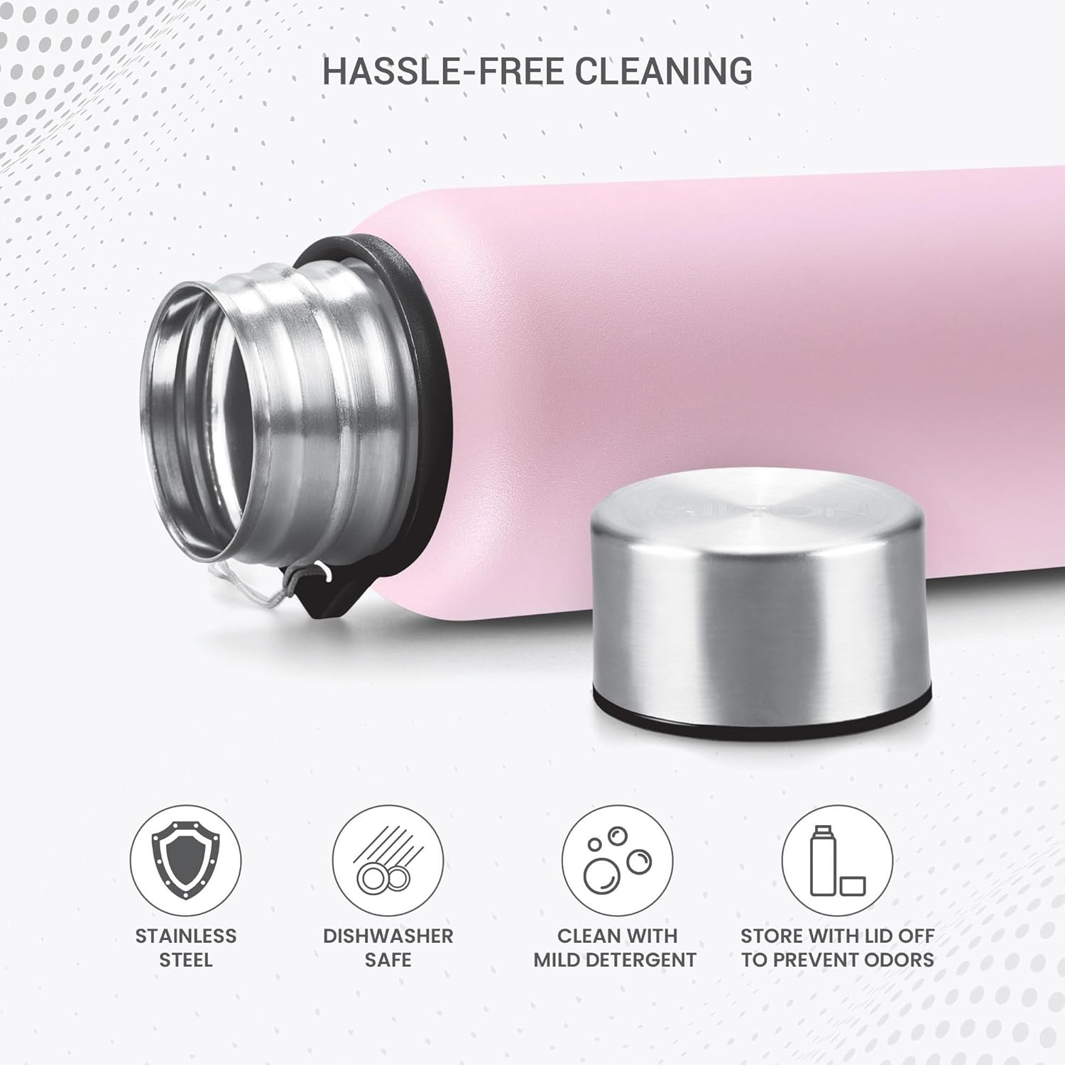 MILTON Brim 750 Stainless Steel Water Bottle, 690 ml, Purple | Single walled | Leak Proof | Easy Grip | Easy to Carry | Gym Bottle | Home | Kitchen | Hiking | Treking Bottle | Travel Bottle