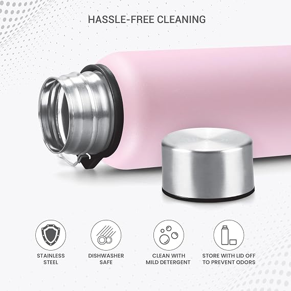 MILTON Brim 750 Stainless Steel Water Bottle, 690 ml, Purple | Single walled | Leak Proof | Easy Grip | Easy to Carry | Gym Bottle | Home | Kitchen | Hiking | Treking Bottle | Travel Bottle