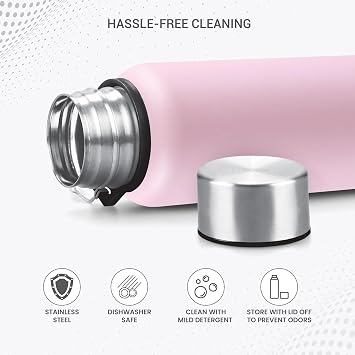 MILTON Brim 750 Stainless Steel Water Bottle, 690 ml, Purple | Single walled | Leak Proof | Easy Grip | Easy to Carry | Gym Bottle | Home | Kitchen | Hiking | Treking Bottle | Travel Bottle