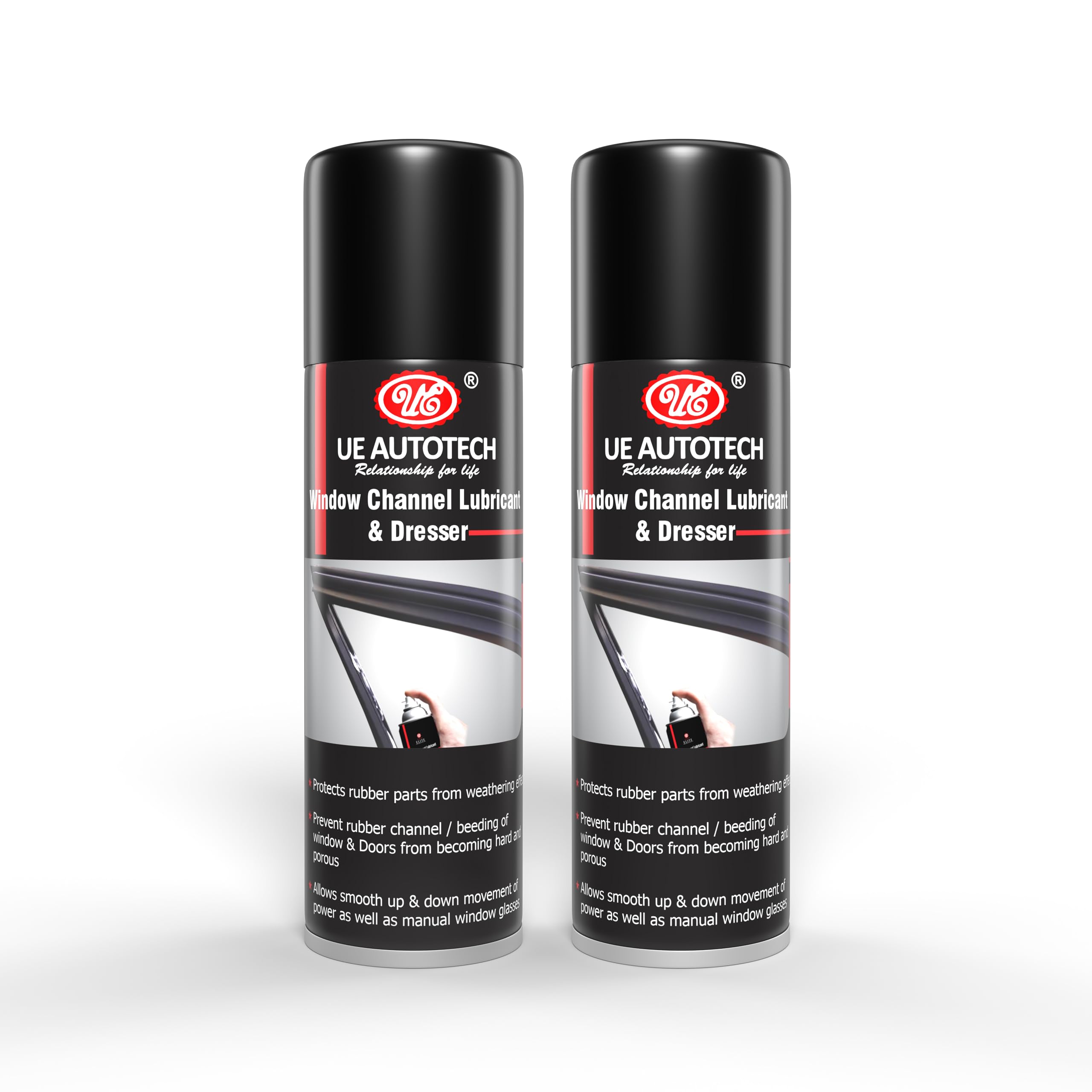 UE Elite Window Channel Lubricants & Dresser - Non-staining & Long-lasting Dresser Spray between the Rubber Beadings & Glasses-Smooth & Protect your Window, Door, Hardware Functions, 250ML (PACK OF 2)-image-4