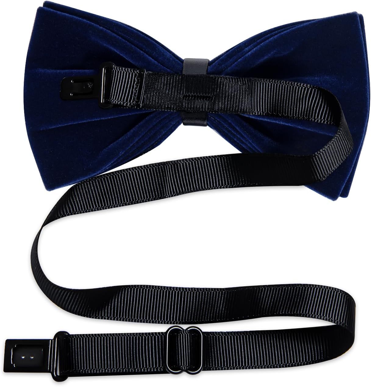 DiBanGu Bow Ties for Men with Ring Velvet Pre-Tied Bow Tie Pocket Square Cufflinks Set for Wedding Prom Party