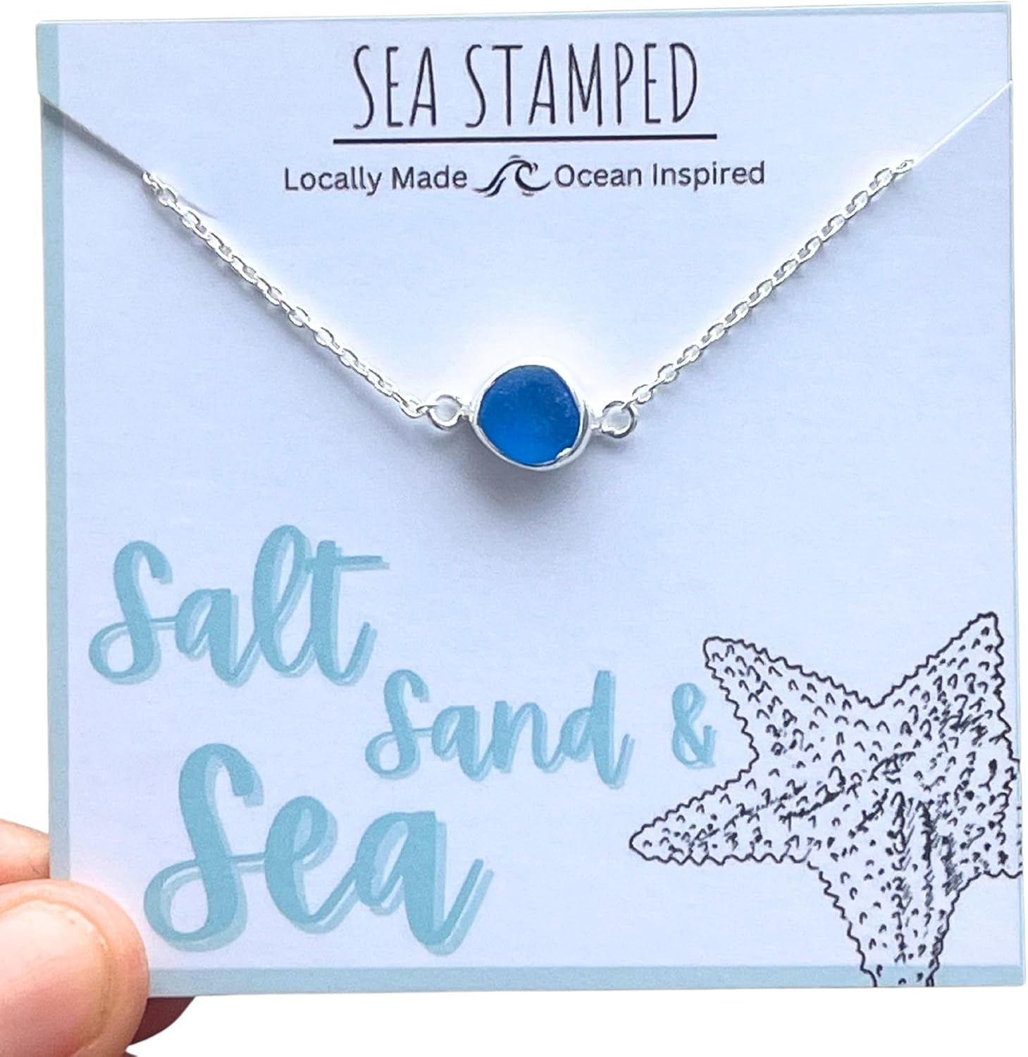 Dainty Sea Glass Bracelet Sterling Silver Adjustable Beach Glass Bracelet Sea Glass Jewelry for Women Sea Glass Gifts Mermaid Jewelry