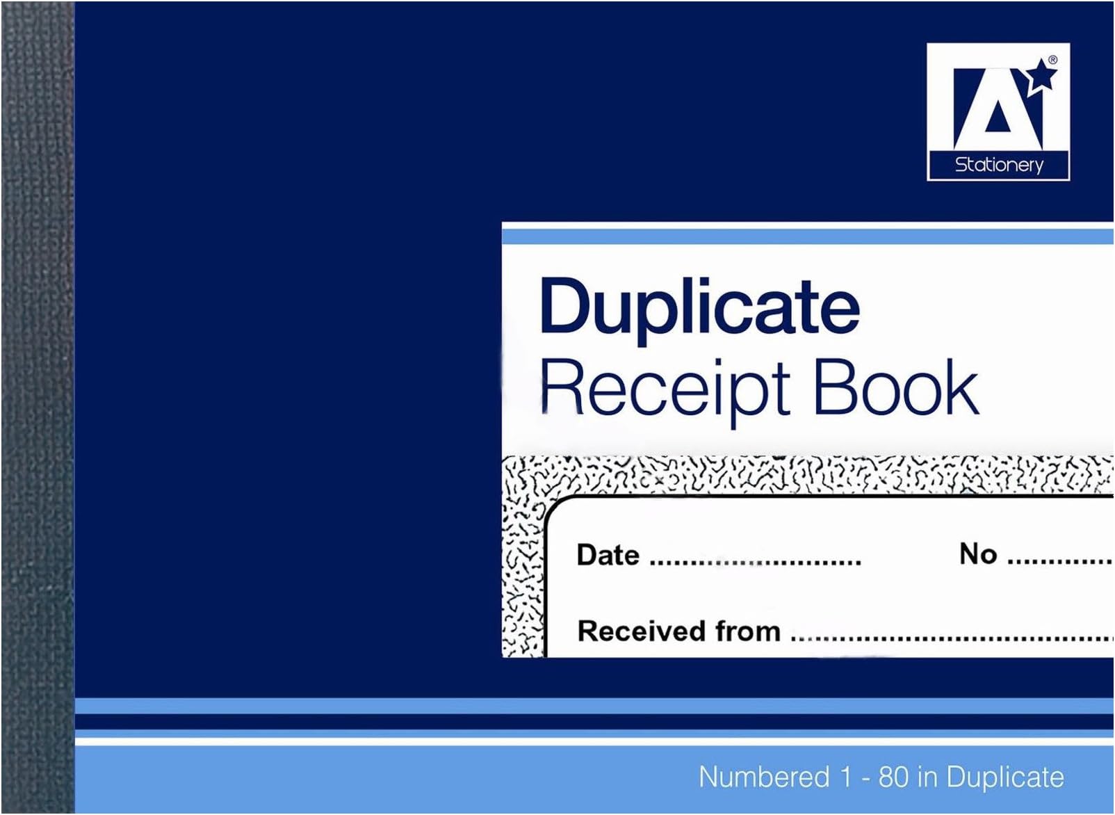 Duplicate Receipt Book Numbered 1 - 80 Office School Stationery Invoice Pad. (1 x Duplicate Receipt Book)