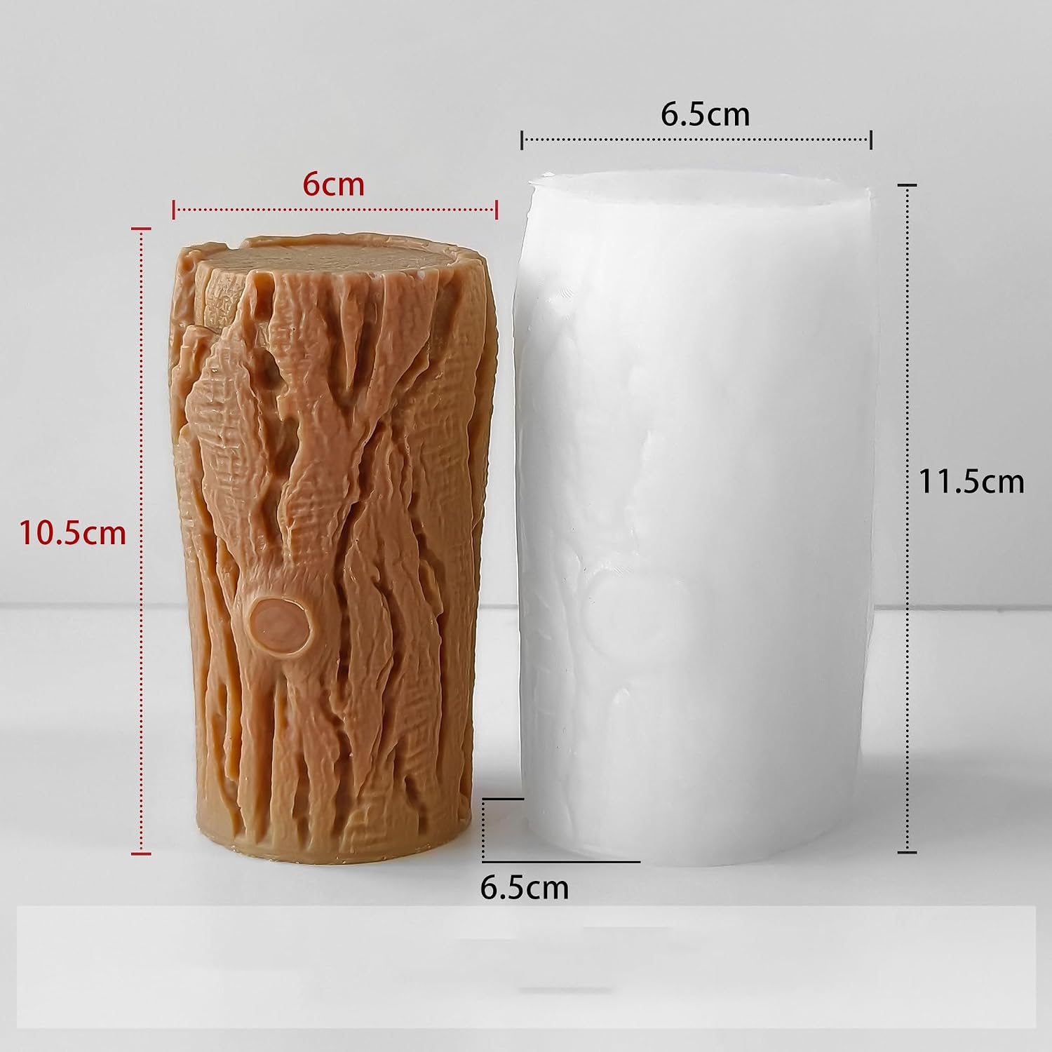 Pillar Tree Resin Mold - Resin Casting Silicone Molds for Home Decor & Candle Making Wave Spiral Mold image 5