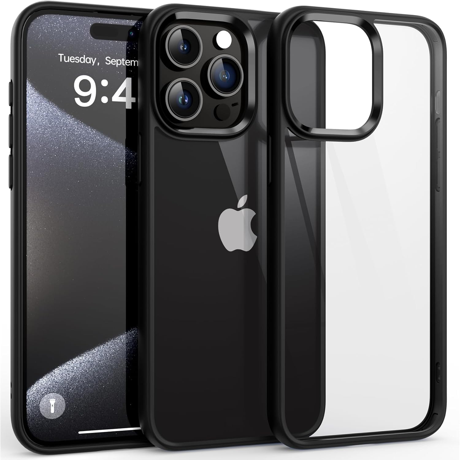 Czartech Native Back Cover for iPhone 15 Pro Max Clear case (TPU +