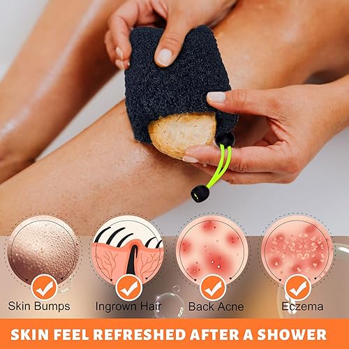 Miniatura 7 de MIG4U Bolsa de jabón exfoliante para ducha, 2 piezas, bolsa ahorradora de jabón en barra, bolsillo exfoliante corporal de bambú para baño de viaje,