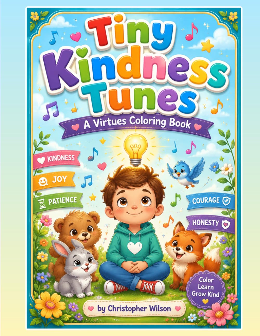 Animals and Friends Coloring Book: Tiny Kindness Tunes