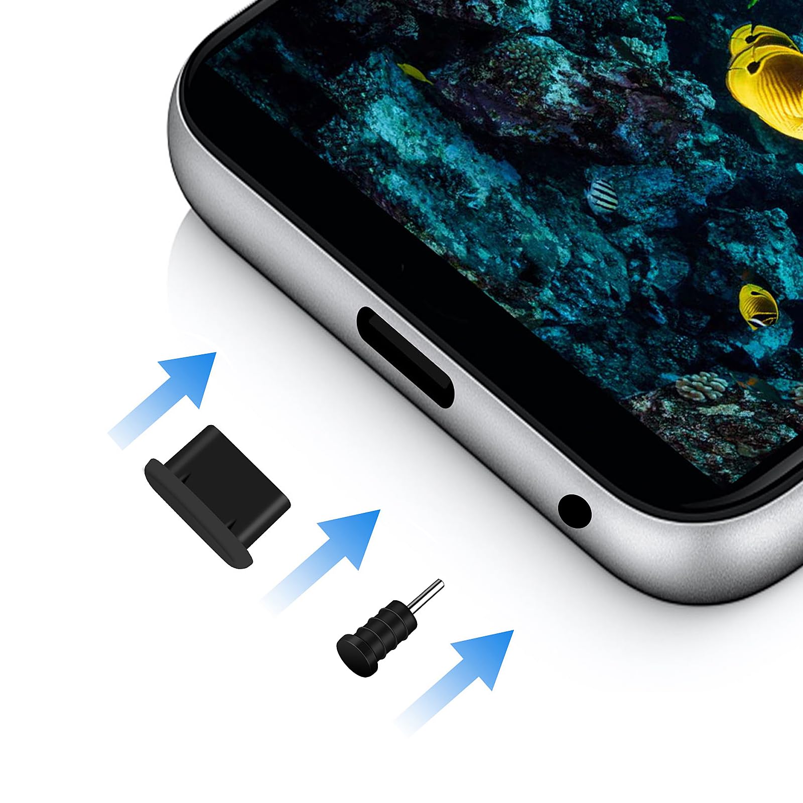 4 Pz Tappi Antipolvere USB C e 10 Pz Retine Adesivi Antipolvere per Altoparlanti, Kit di Protezione dalla Polvere per Telefoni Cellulari, Compatibile con iPhone 15/16, con 1 Spazzola 4 Pz Tappi Antipolvere USB C e 10 Pz Retine Adesivi Antipolvere per Altoparlanti, Kit di Protezione dalla Polvere per Telefoni Cellulari, Compatibile con iPhone 15/16, con 1 Spazzola