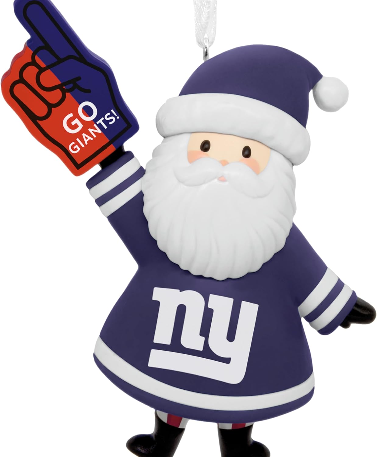 Hallmark NFL New York Giants Santa Fan Christmas Ornament, Gifts for Sports Fans - Image 5