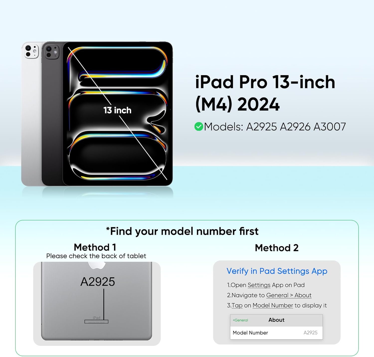 doqo iPad Pro 13 inch Case with Keyboard, Multi-Touch Trackpad, 7 Colors Backlight & 360 Rotatable, Thin & Light for iPad Pro 13 7th Gen