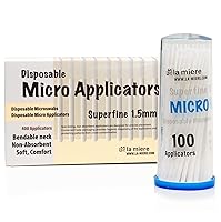 Vista 1 de LA MIERE los aplicadores micro dentales blancos de 400pcs 3.9 ft m cepillan finos, microswabs disponibles superfino