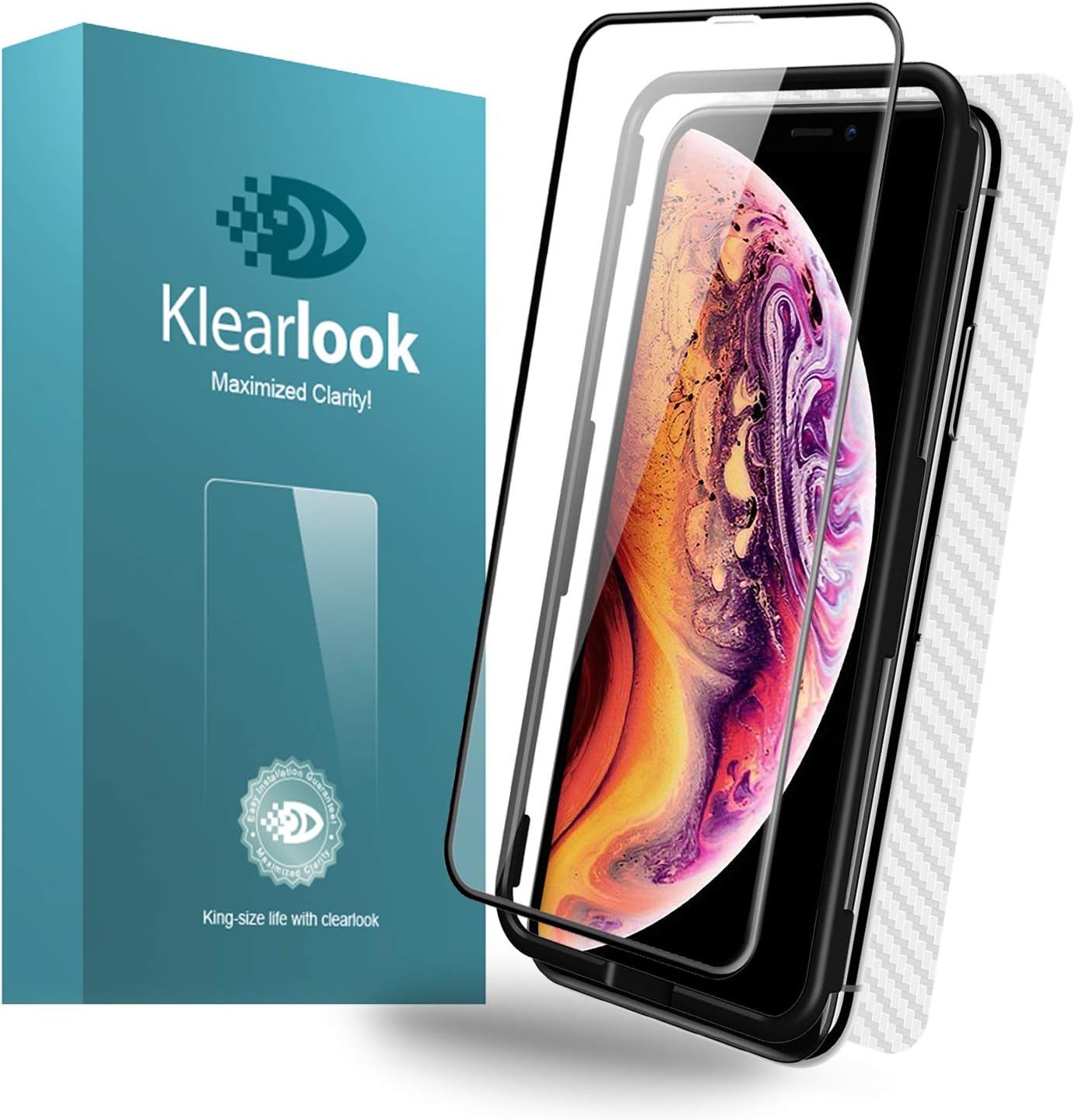 HD Full Cover Glass Screen for iPhone 12/12 Pro(6.1") - Klearlook (2nd Gen) Clear Curved Tempered Glass Screen Protector, Edge to Edge Coverage Screen Film Compatible iPhone 12/iPhone 12 Pro(6.1 Inch)