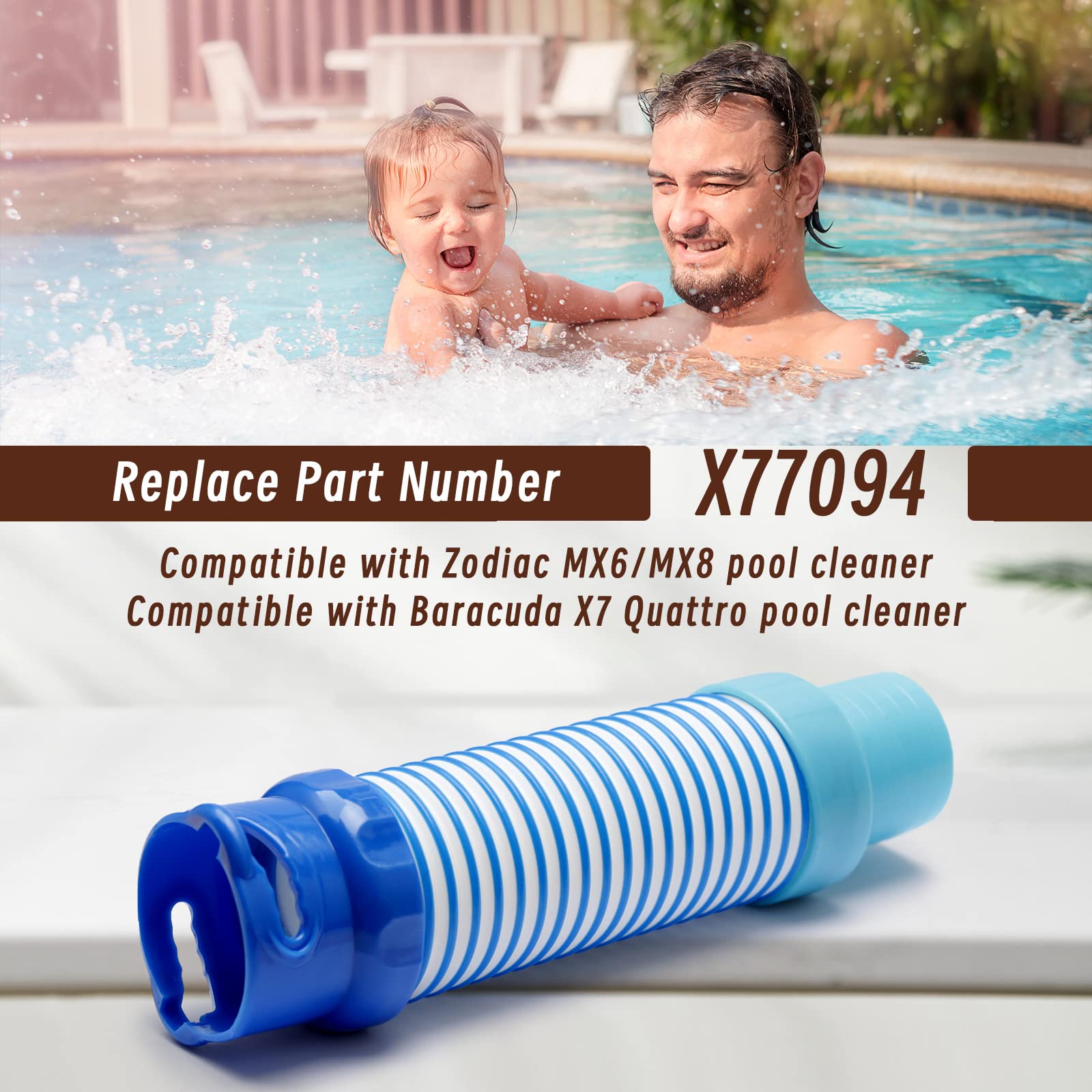 Tuyau D'aspirateur De Piscine Zodiac - Compatible X7, T3, T5, MX6, MX8 - Longueur ~104 Cm