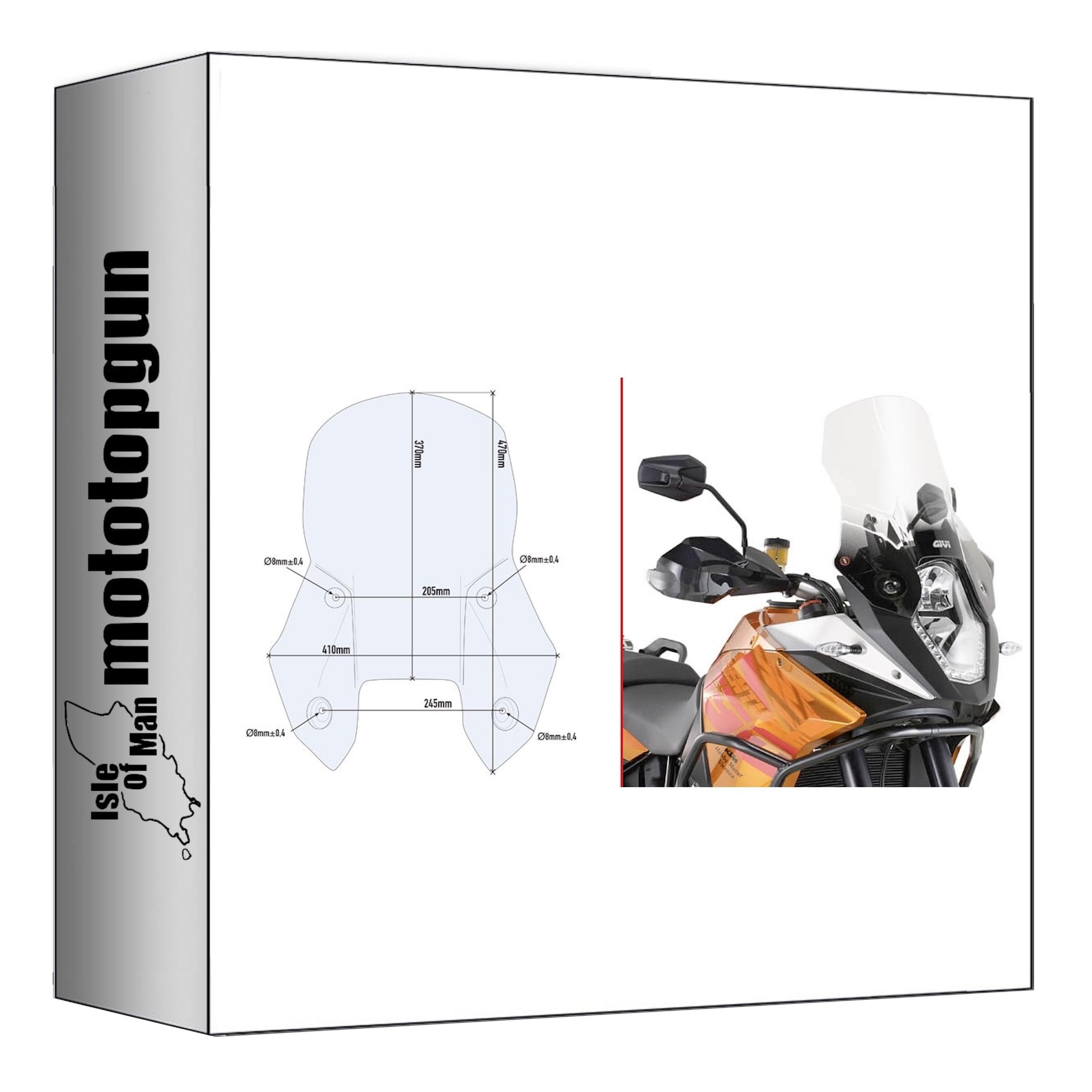 givi cupolino trasparente d7703st compatibile con ktm 1090 adventure 2017 2018 2019 MOTOTOPGUN