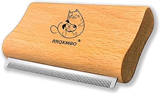 Premium Dog Brush for Shedding,Deshedding Brush Combs for Dogs,Cats,Horses,Professional Pet Hair Removal Grooming Tool for Short and Long Hair,Wooden Deshedder Shedding Tool (Nature Wood 4.33 Inch)