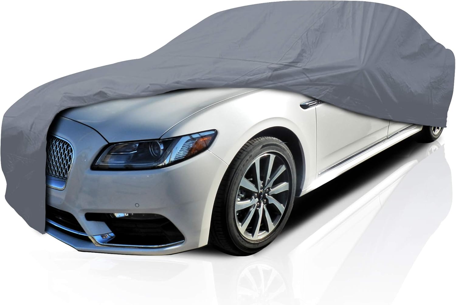 5 Layer Car Cover for Lincoln MKZ 2007-2020 Sedan 4-Door Semi Custom Fit Scratch Protection Windproof Snow-Proof Dust-Proof Full Coverage