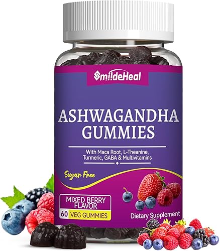 Gominolas de Ashwagandha SmildeHeal 3000mg - Alivio del estrés, apoyo inmunológico y aumento de energía - Suplementos de Ashwagandha para mujeres y
