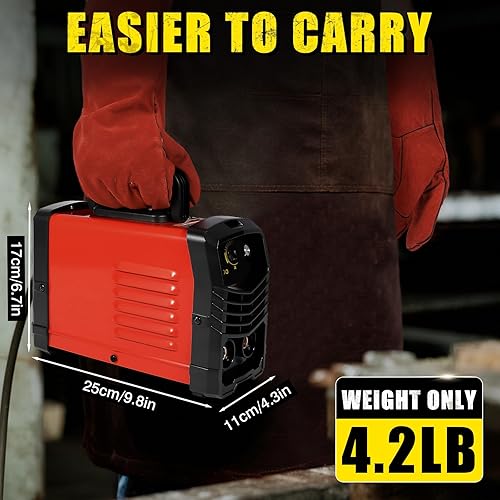Miniatura 7 de 200Amp Welding Machine with 25 Rods, Portable 110V ARC Stick Welder for 1/16"-1/8" Rod, Synergic Control, IGBT Inverter with Hot Start & Anti-Stick