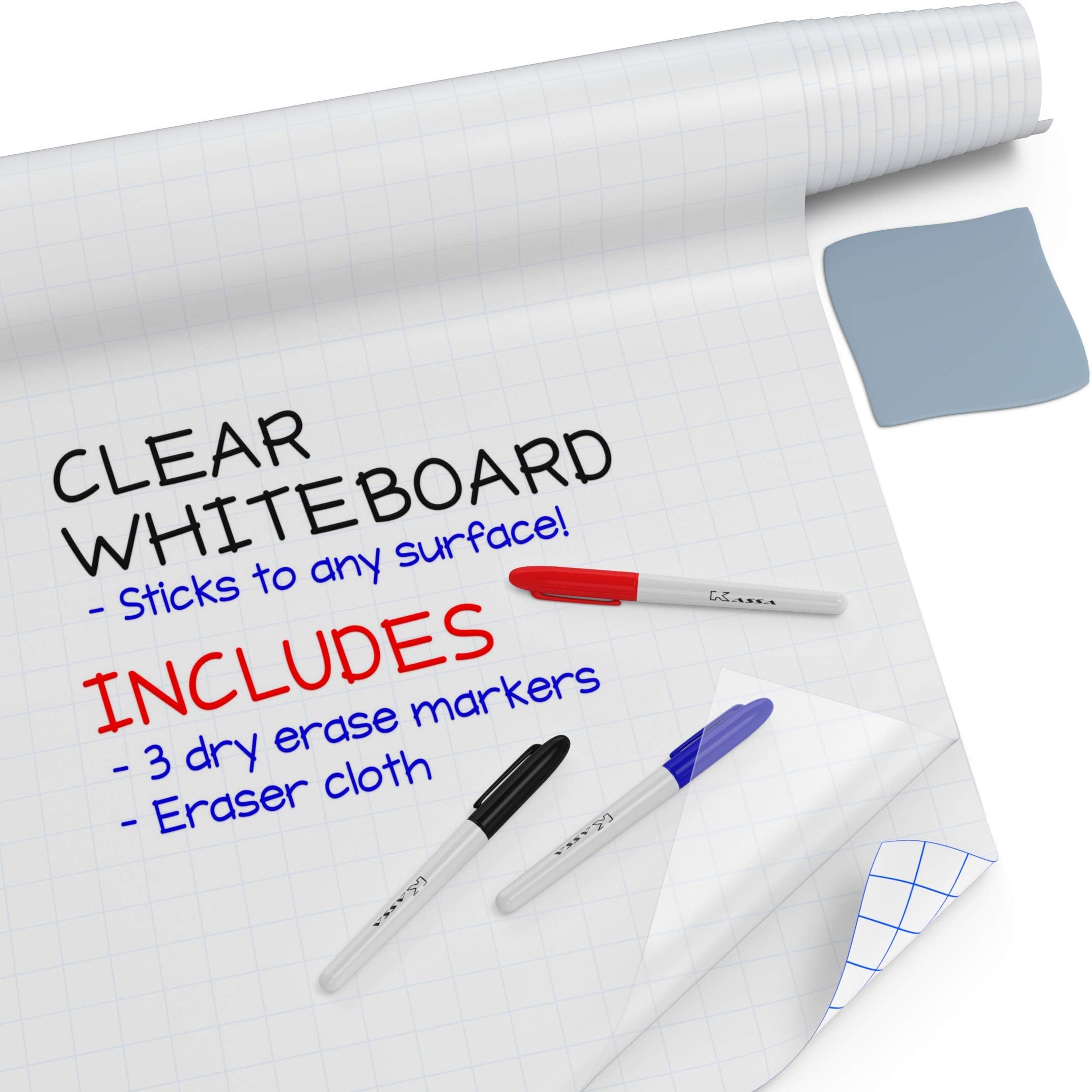 RockRose White Board Wall Sticker with Dry Erase Vinyl