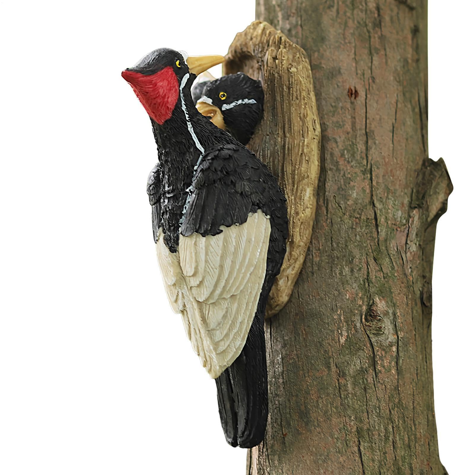 Estatua de pájaro de resina resistente a la intemperie para decorar senderos y patios
