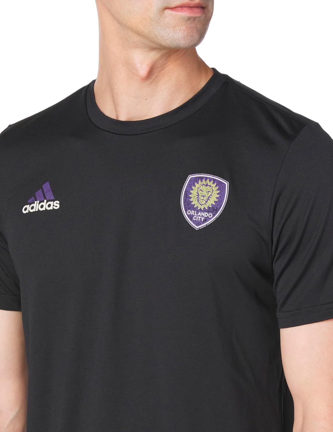 adidas Mens Orlando City Soccer Club MLS Short Sleeve T-Shirt - Image 4