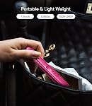 Terviiix Mini Flat Iron, 1/2 Inch Hair Straightener for Bangs Edges, Pink | For Short Hair, Touch-ups, Bob, Pixie cuts, Ceramic, Dual Voltage Travel, Lightweight with Pouch
