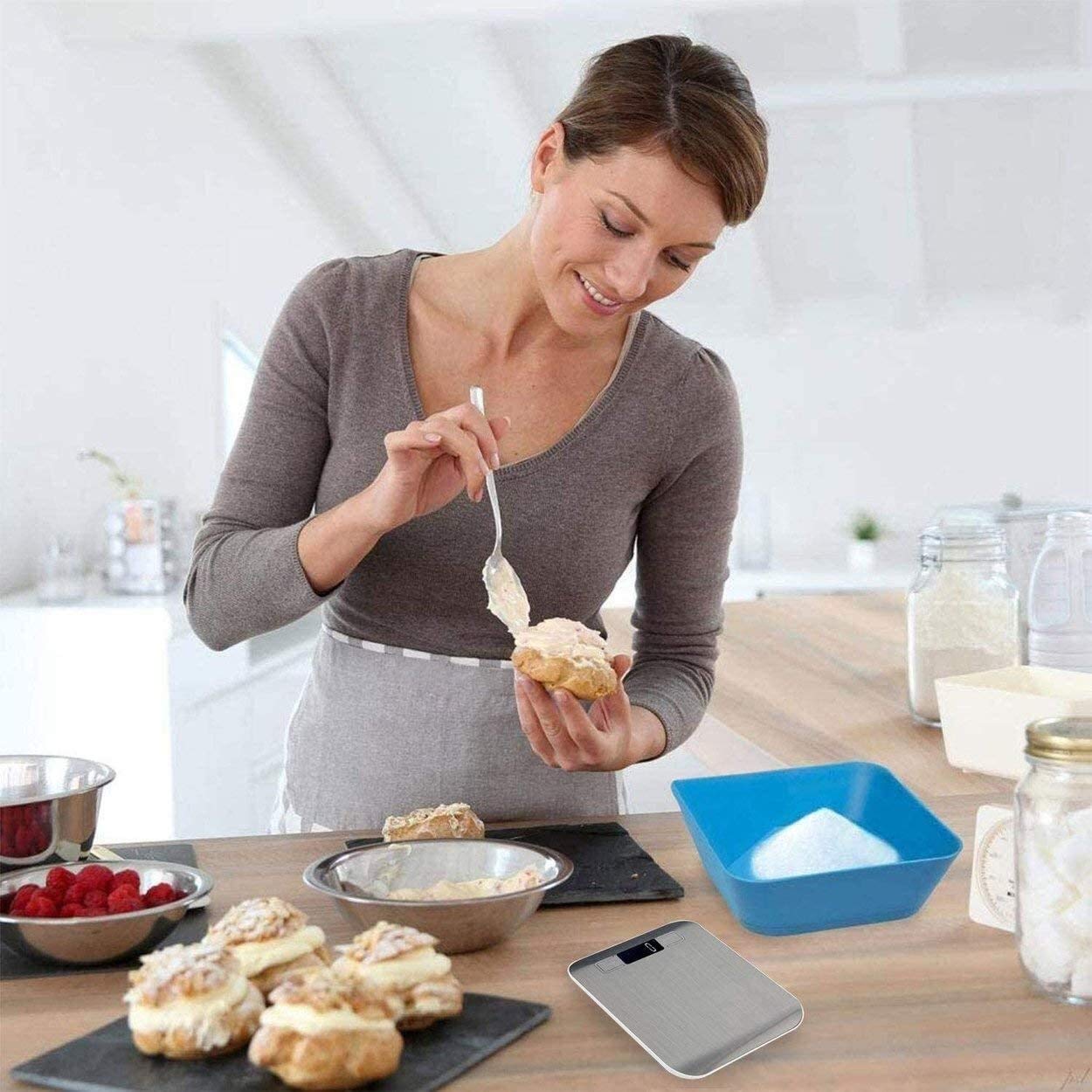 Elektroniczna waga kuchenna i biżuteria, waga spożywcza, waga kuchenna ze stali nierdzewnej, waga elektroniczna 5 kg