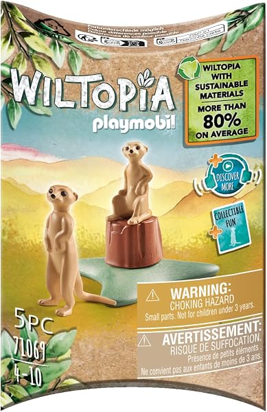 Playmobil 71052 Wiltopia Elan - Carte d'animaux à Collectionner - Gamme Wiltopia avec Plus de 80% de matériaux recyclés ou biosourcés en Moyenne - Dès 4 Ans - 5