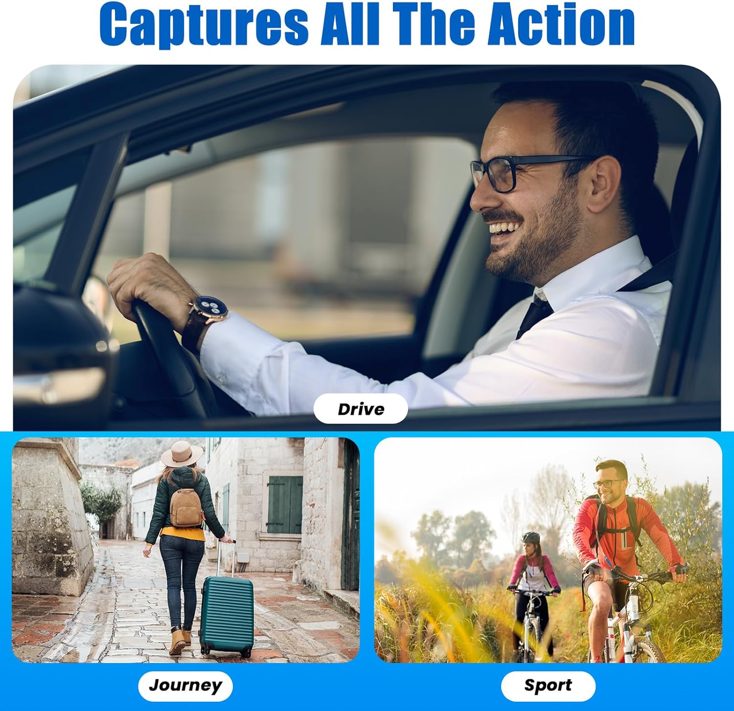 Camera Glasses Video Glasses HD with 64GB Memory Card Recording Glasses Smart Glasses Wearable Eyeglasses for Outdoor Sports