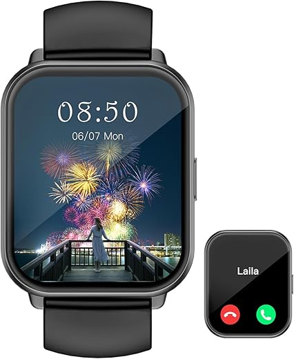 ASIAMENG Smart Watch for iOS and Android Phones IP68 Waterproof, Fitness Tracker Watch with Heart Rate/Sleep Monitor Steps Tracker Calories Counter Smartwatch for Men Women