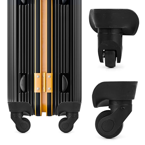 Miniatura 4 de 2 piezas de rueda de maleta de repuesto, kit de rueda negra de viaje para reparación DIY, ruedas giratorias de plástico resistentes con rotación de