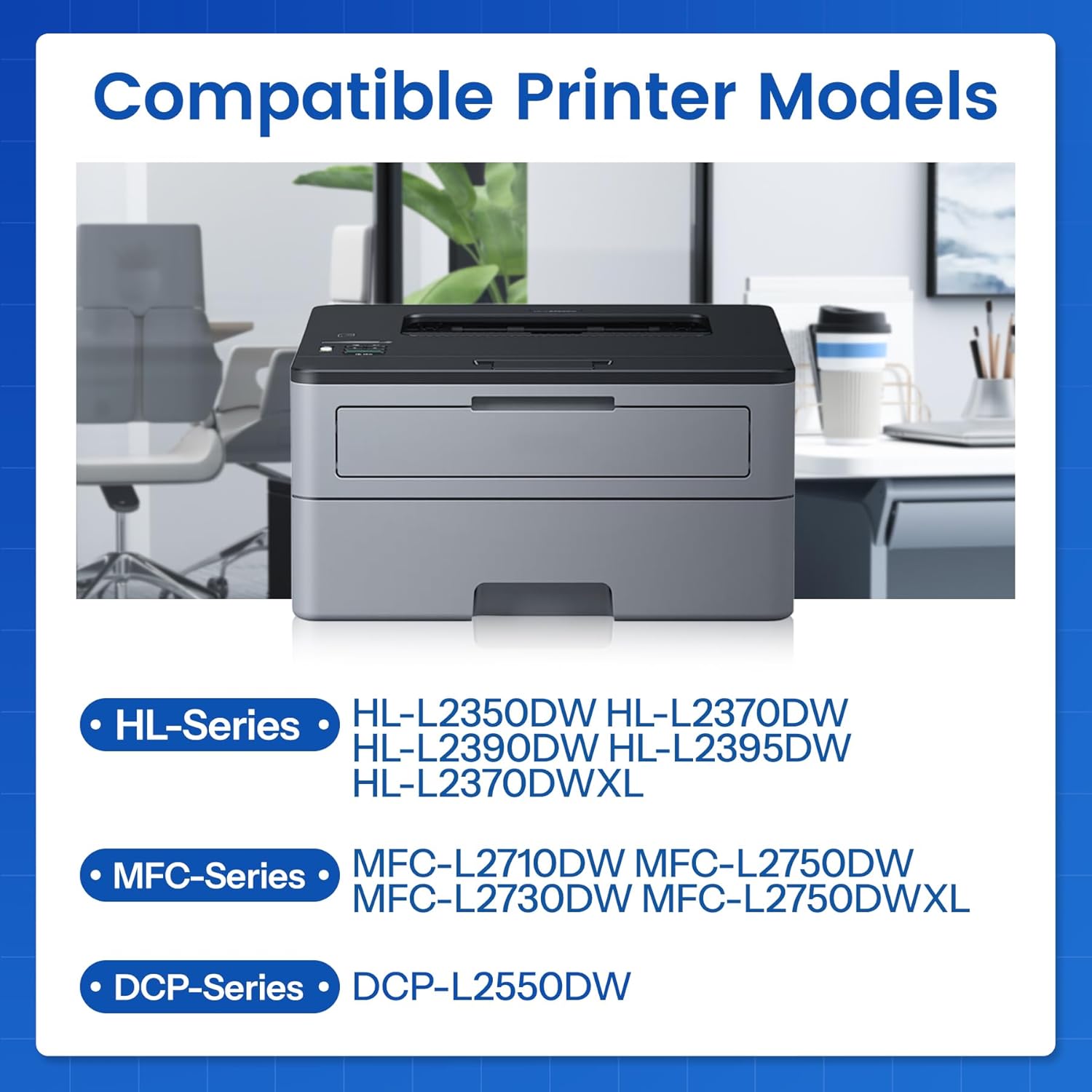 TN-760 TN760 High Yield Black Toner Cartridge Compatible TN-760 Replacement for Brother TN760 TN 760 HL-L2350DW HL-L2370DW HL-L2390DW HL-L2395DW MFC-L2710DW DCP-L2550DW Printer Toner (2 Pack)