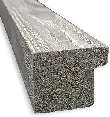 Miniatura 8 de Amanti Art Espejo de cuerpo entero no biselado (63.5 x 27.5 pulgadas), marco estrecho gris con tablones a rayas, espejo de suelo, espejo de pared,