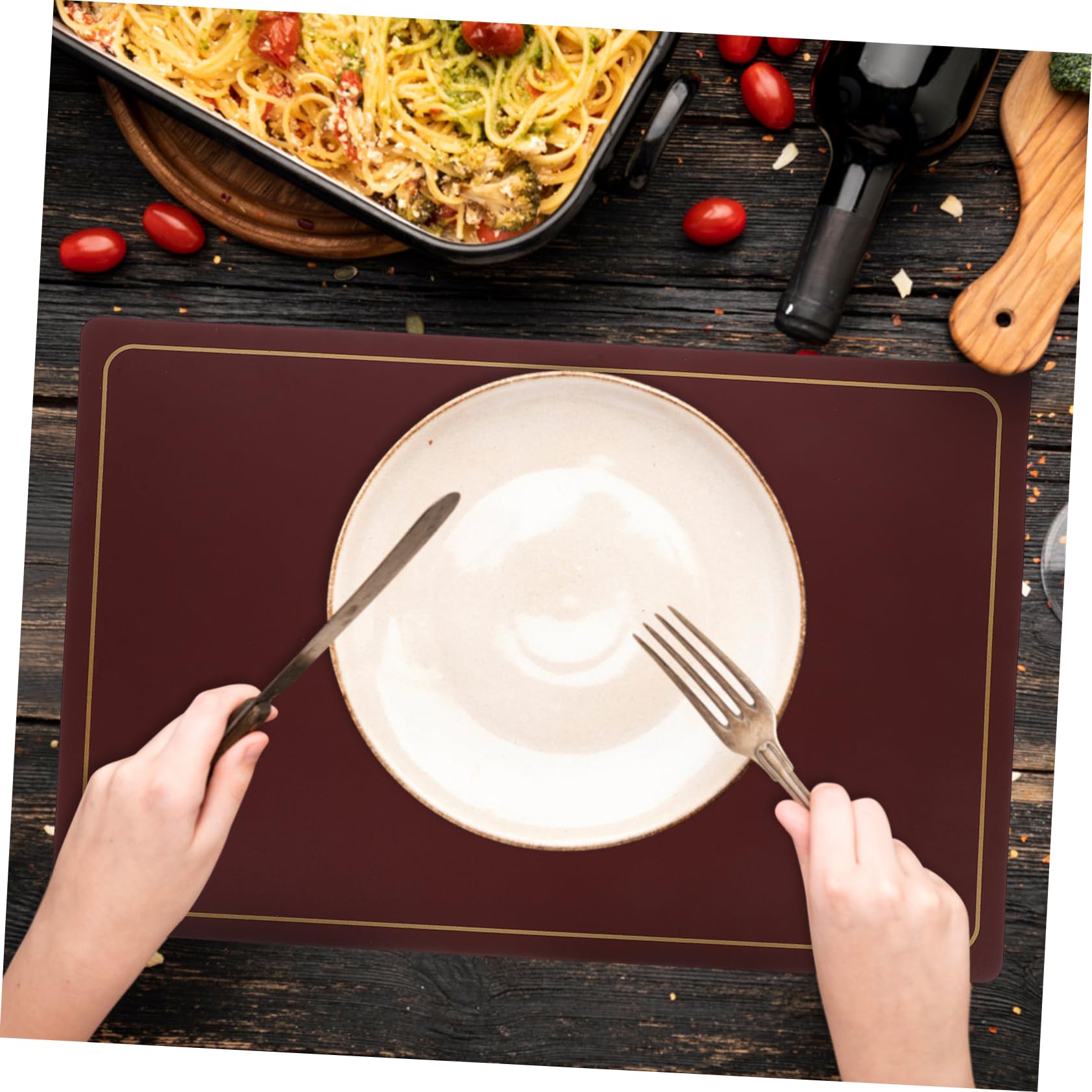 Tovaglietta da Pranzo Antiscivolo 4 Pezzi in Pu per Tavolo