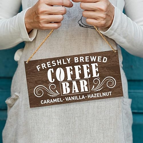 Miniatura 8 de Letrero para decoración de cafetería, hora de Cafecito, letrero de puerta de café de granja para decoración del hogar, cocina, comedor, decoración