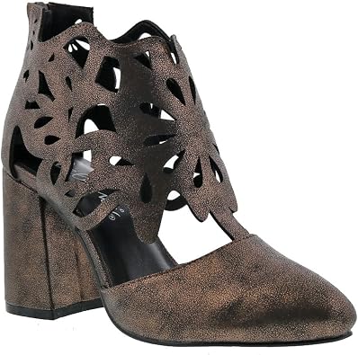 Bellini Cleo Womens Pointed Toe Laser Cut Bootie