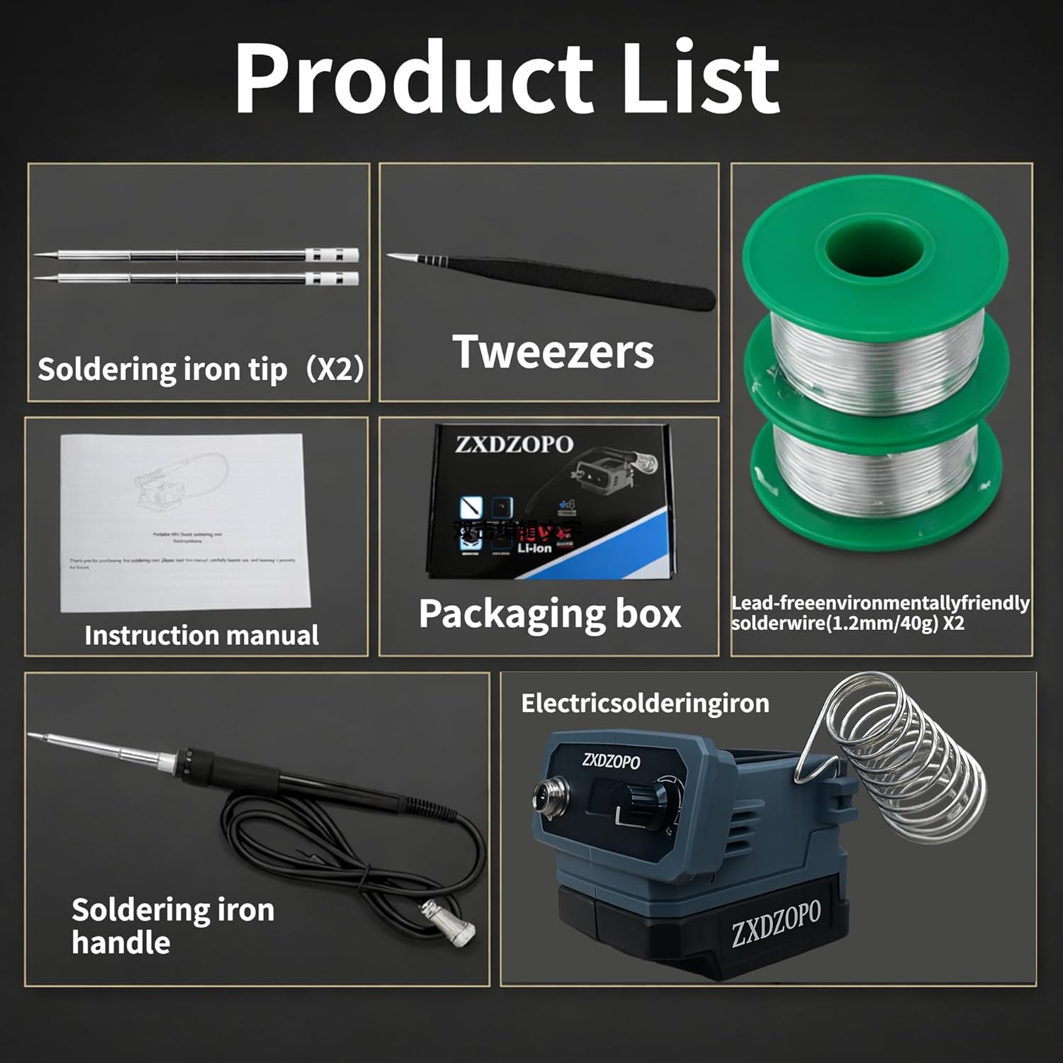 Cordless Soldering Iron Station 20V Blue Black, Fast Heating, Adjustable Temperature 150°C-480°C (302°F-896°F), LED Display, Temperature Memory, Auto Sleep, (Battery Not Included)