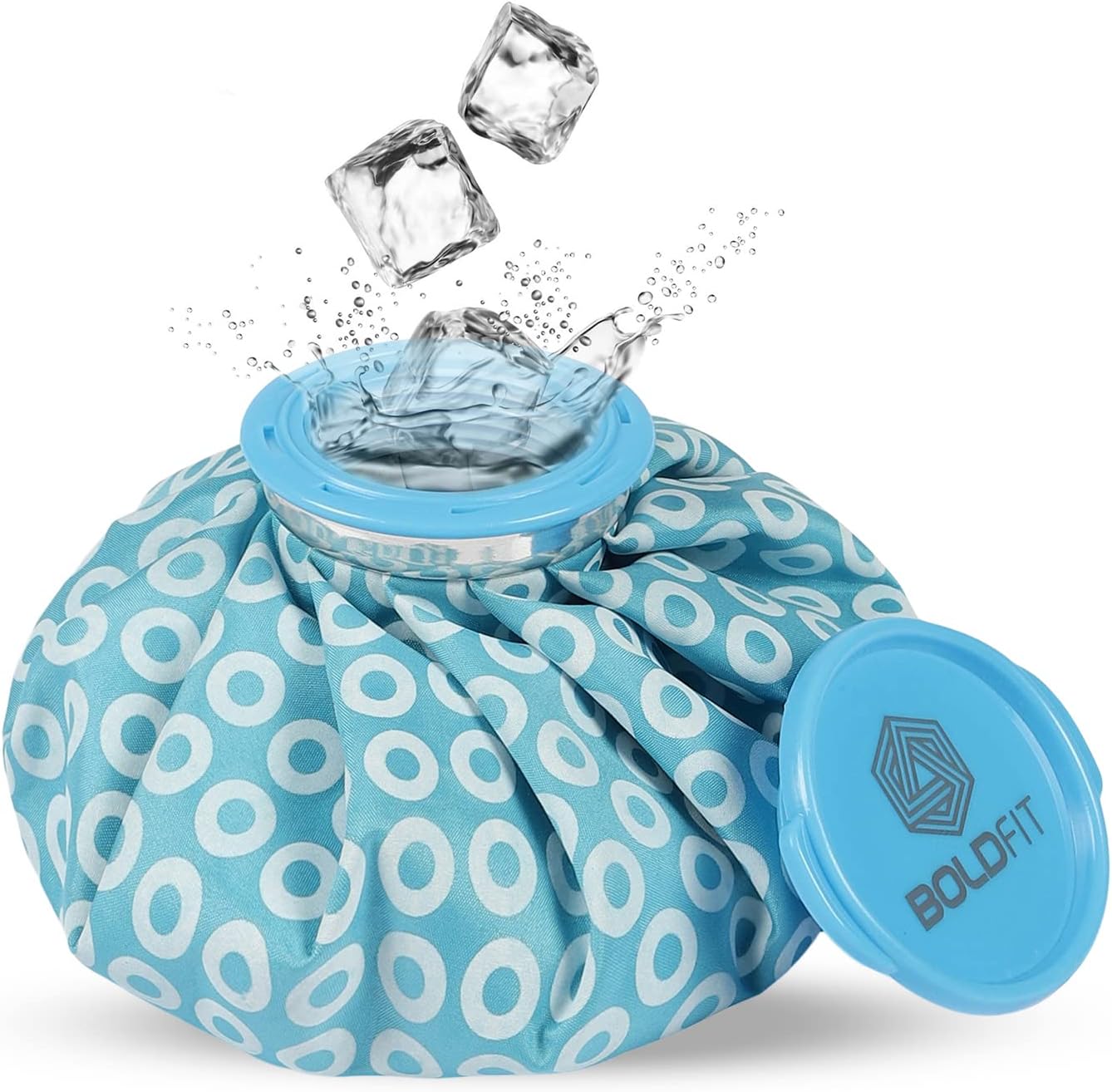 Boldfit 7.5 Inch Blue Hot Water Bag Ice Bag for Pain Relief, Injuries, and Cold Therapy - Leak-free Closure